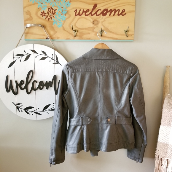 Roz&Ali Faux Leather Moto Jacket - Picture 2 of 5